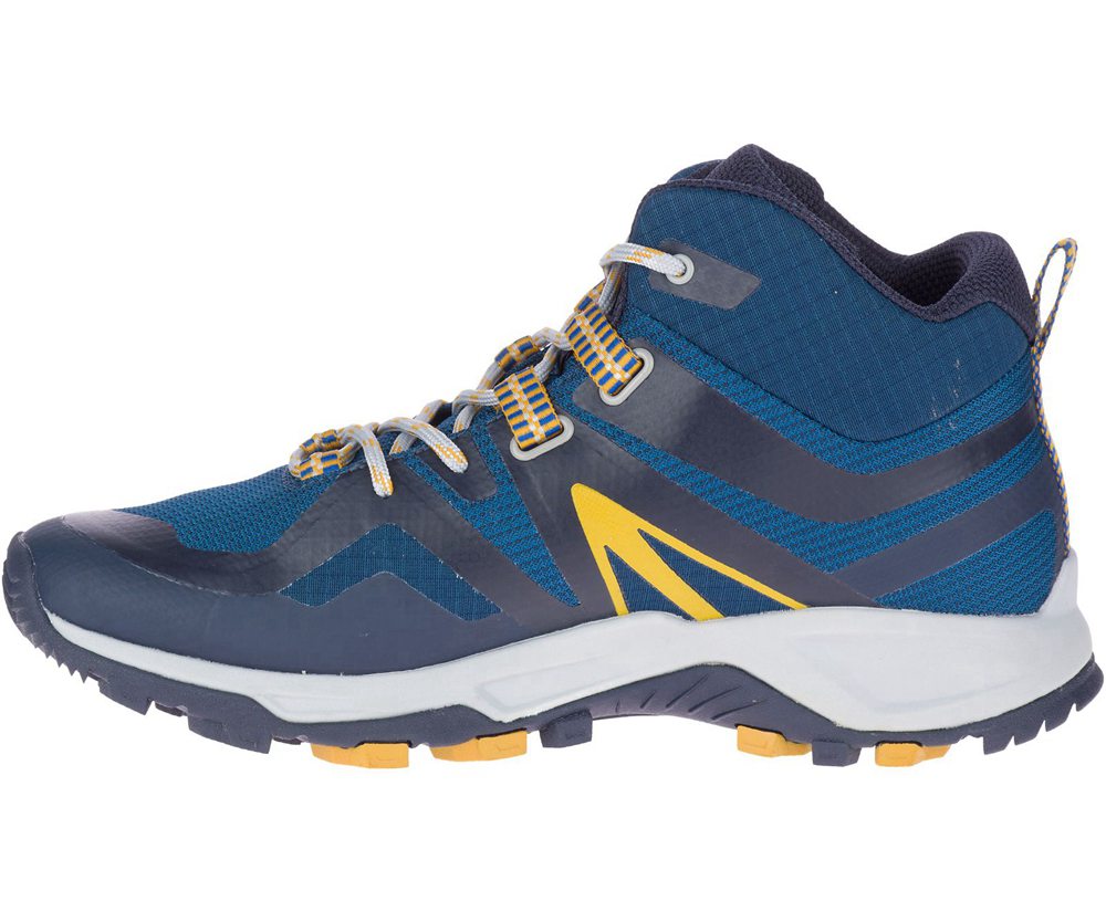 Kozaki Merrell Męskie Niebieskie - Mqm Flex 2 Mid Gore-Tex® - 758609-ARL